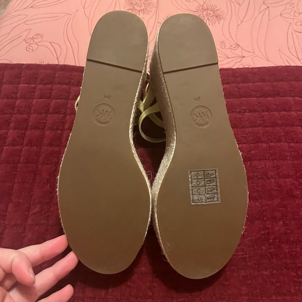 Yellow, Michael Kors wedges, worn once ankle strap - Picture 2 of 7